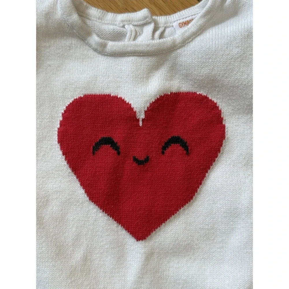 Gymboree Baby 18-24 months Dress Valentine's Day Heart‎ Knit Sweater w/ Tutu